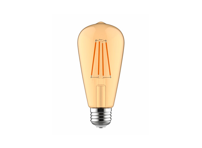 Ampoule LED en format ST64 filament Twisted couleur - 6 watts culot E27